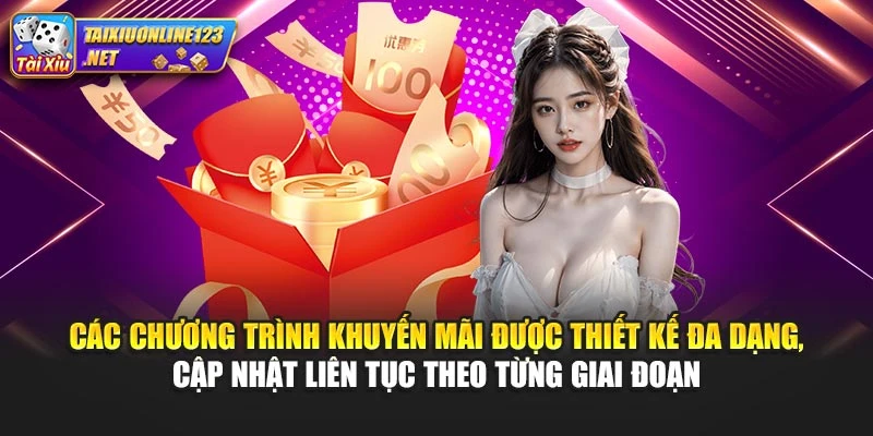 Các chương trình khuyến mãi được thiết kế đa dạng, cập nhật liên tục theo từng giai đoạn